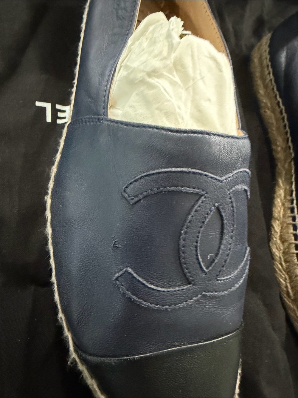Chanel Espadrilles Navy / Black size 38 - Picture 3 of 12